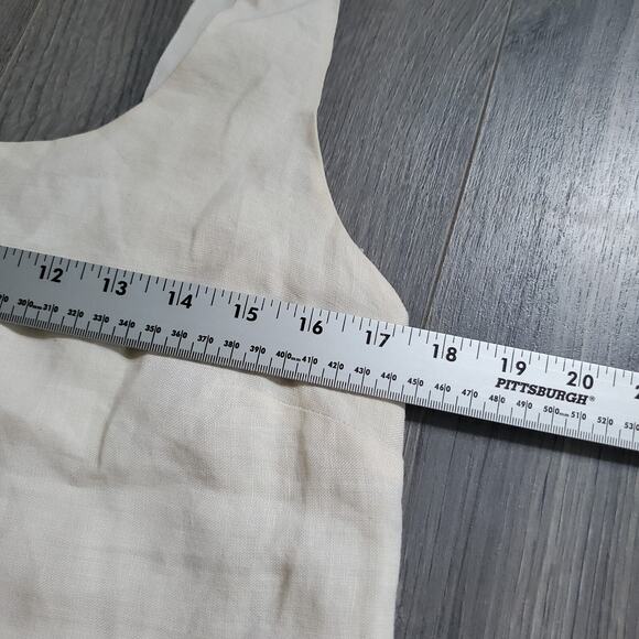 Banana Republic Linen Dress White Ivory Eyelet Sleeveless Whimsy Fairy Coastal - Picture 5 of 9
